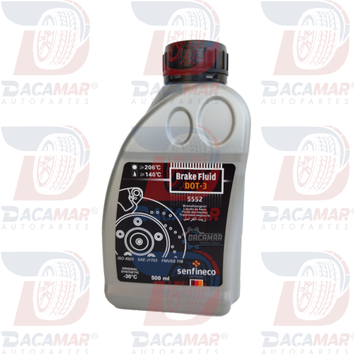 Liquido De Frenos DOT3 500 Ml Senfineco