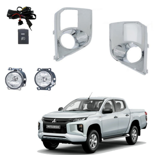 Kit Neblineros Mitsubishi L200 Work 2019 - 2022 Cromo
