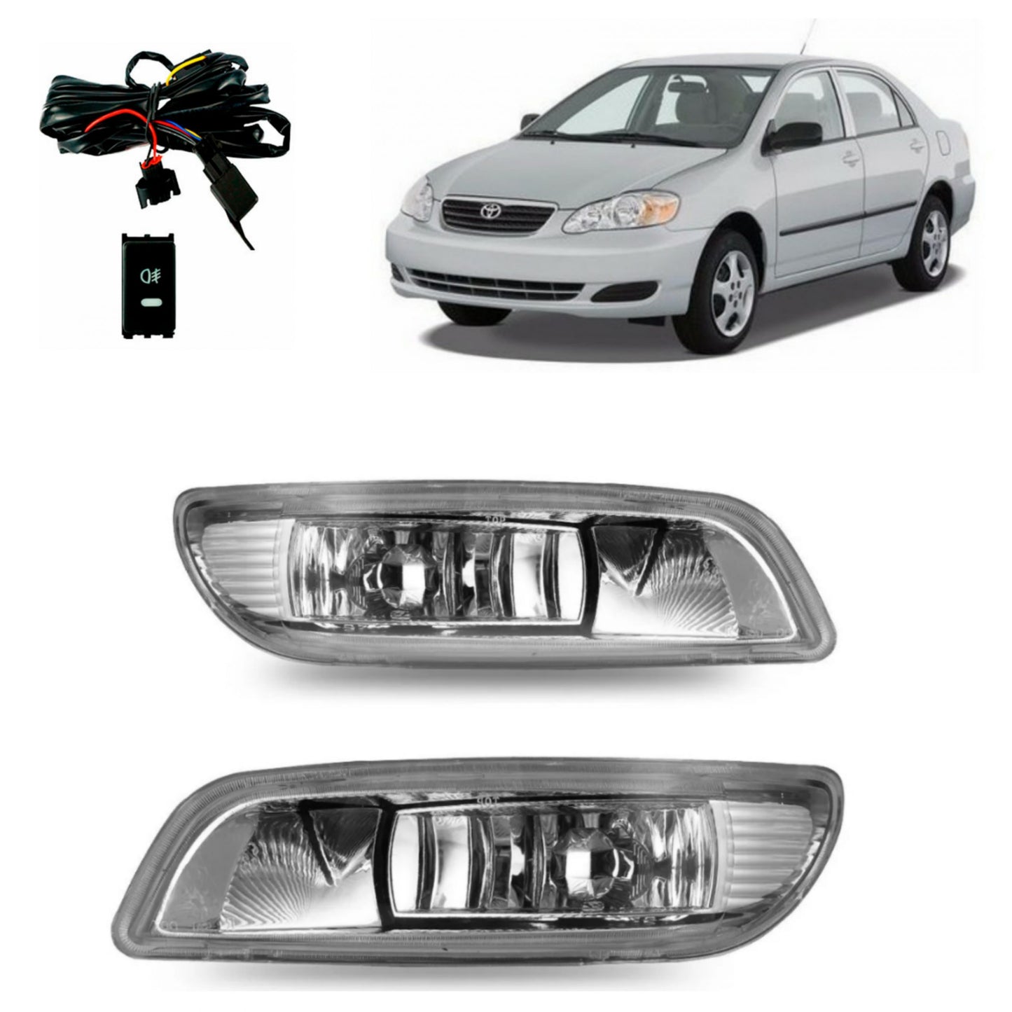 Kit Neblineros Toyota Corolla 2003 - 2008 Brasilero